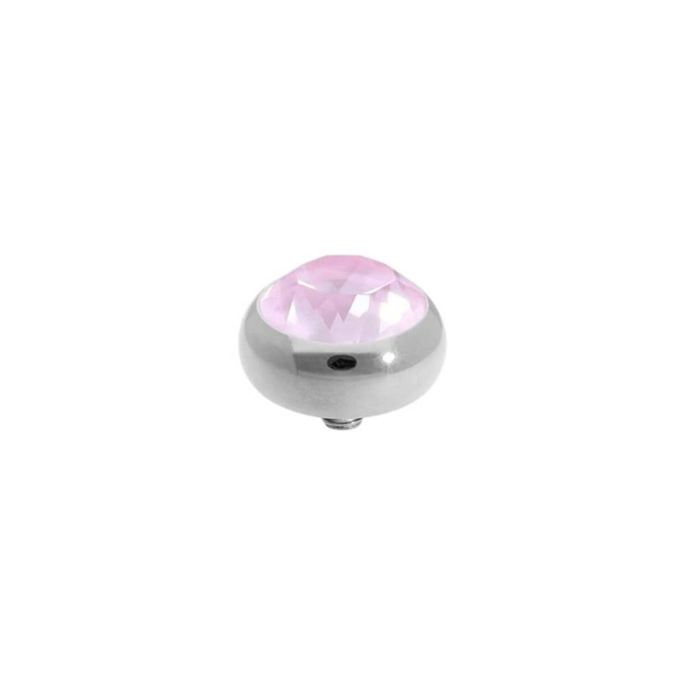NEW QUDO women's sesto 10mm jewelry topper in soft rose silver